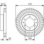 Bremsscheibe 0 986 479 T36 Bremsscheibe 0 986 479 T36