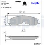 Delphi LP3216 Bremsbelagsatz, Scheibenbremse Delphi LP3216 Bremsbelagsatz, Scheibenbremse