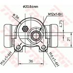 TRW BWF154 Radbremszylinder TRW BWF154 Radbremszylinder