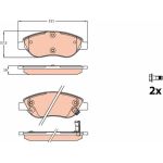 TRW GDB2228 Bremsbelagsatz, Scheibenbremse