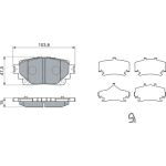 Bremsbelagsatz, Scheibenbremse 0 986 460 043 Bremsbelagsatz, Scheibenbremse 0 986 460 043