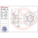 Brembo 08.3907.10 Bremsscheibe PRIME LINE