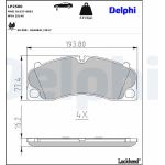 Delphi LP2500 Bremsbelagsatz, Scheibenbremse Delphi LP2500 Bremsbelagsatz, Scheibenbremse