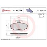 Brembo P 24 018 Bremsbelagsatz, Scheibenbremse PRIME LINE Brembo P 24 018 Bremsbelagsatz, Scheibenbremse PRIME LINE