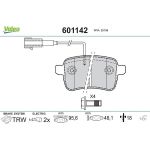 Valeo 601142 Bremsbelagsatz, Scheibenbremse Valeo 601142 Bremsbelagsatz, Scheibenbremse
