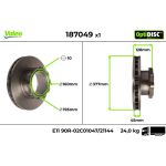Valeo 187049 Bremsscheibe OptiDISC Valeo 187049 Bremsscheibe OptiDISC
