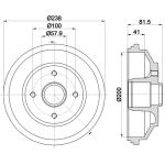 Bremstrommel 8DT 355 302-931 Bremstrommel 8DT 355 302-931