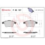 Brembo P 85 107 Bremsbelagsatz, Scheibenbremse PRIME LINE Brembo P 85 107 Bremsbelagsatz, Scheibenbremse PRIME LINE