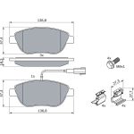 BOSCH 0 986 424 596 Bremsbelagsatz, Scheibenbremse BOSCH 0 986 424 596 Bremsbelagsatz, Scheibenbremse