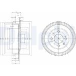 Delphi BF280 Bremstrommel