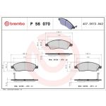 Brembo P 56 070 Bremsbelagsatz, Scheibenbremse PRIME LINE Brembo P 56 070 Bremsbelagsatz, Scheibenbremse PRIME LINE