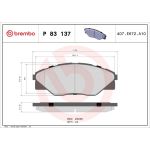 Brembo P 83 137 Bremsbelagsatz, Scheibenbremse PRIME LINE Brembo P 83 137 Bremsbelagsatz, Scheibenbremse PRIME LINE