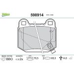 Valeo 598914 Bremsbelagsatz, Scheibenbremse Valeo 598914 Bremsbelagsatz, Scheibenbremse
