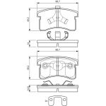 BOSCH 0 986 424 642 Bremsbelagsatz, Scheibenbremse
