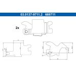 Zubehörsatz, Feststellbremsbacken 03.0137-9711.2 Zubehörsatz, Feststellbremsbacken 03.0137-9711.2