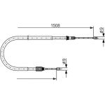 Seilzug, Feststellbremse 1 987 477 890 Seilzug, Feststellbremse 1 987 477 890