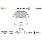 Valeo 301849A Bremsbelagsatz, Scheibenbremse EXPERT