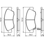 BOSCH 0 986 494 299 Bremsbelagsatz, Scheibenbremse