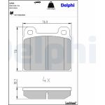 Delphi LP61 Bremsbelagsatz, Scheibenbremse Delphi LP61 Bremsbelagsatz, Scheibenbremse
