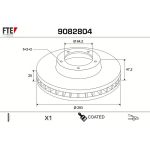 FTE 9082804 Bremsscheibe COATED RANGE