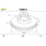 Valeo 186814 Bremsscheibe Valeo 186814 Bremsscheibe