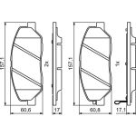 BOSCH 0 986 494 227 Bremsbelagsatz, Scheibenbremse BOSCH 0 986 494 227 Bremsbelagsatz, Scheibenbremse