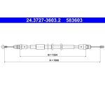 Seilzug, Feststellbremse 24.3727-3603.2 Seilzug, Feststellbremse 24.3727-3603.2