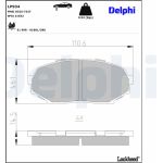 Delphi LP934 Bremsbelagsatz, Scheibenbremse Delphi LP934 Bremsbelagsatz, Scheibenbremse
