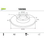 Valeo 186586 Bremsscheibe Valeo 186586 Bremsscheibe