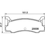 Bremsbelagsatz, Scheibenbremse 8DB 355 005-701 Bremsbelagsatz, Scheibenbremse 8DB 355 005-701
