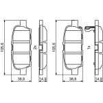 BOSCH 0 986 494 857 Bremsbelagsatz, Scheibenbremse
