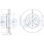 Delphi BG4068 Bremsscheibe