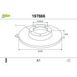 Valeo 197666 Bremsscheibe