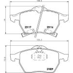 Bremsbelagsatz, Scheibenbremse 8DB 355 008-041