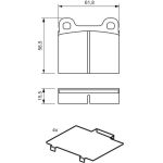 BOSCH 0 986 466 302 Bremsbelagsatz, Scheibenbremse BOSCH 0 986 466 302 Bremsbelagsatz, Scheibenbremse
