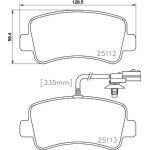 Bremsbelagsatz, Scheibenbremse 8DB 355 015-301 Bremsbelagsatz, Scheibenbremse 8DB 355 015-301