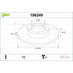 Valeo 186249 Bremsscheibe Valeo 186249 Bremsscheibe