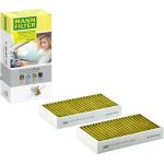MANN-FILTER FP 2646-2 Innenraumfilter FreciousPlus Aktivkohlefilter mit Polyphenol, antibakteriell, Feinstaubfilter (PM 2.5) MANN-FILTER FP 2646-2 Innenraumfilter FreciousPlus Aktivkohlefilter mit Polyphenol, antibakteriell, Feinstaubfilter (PM 2.5)