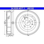 ATE 24.0225-4017.1 Bremstrommel ATE 24.0225-4017.1 Bremstrommel