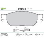 Valeo 598439 Bremsbelagsatz, Scheibenbremse