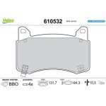 Valeo 610532 Bremsbelagsatz, Scheibenbremse E-PERFORMANCE