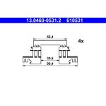 Zubehörsatz, Scheibenbremsbelag 13.0460-0531.2 Zubehörsatz, Scheibenbremsbelag 13.0460-0531.2