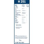 BOSCH H 251 Scheibenwischer Rear 3 397 011 813