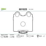 Valeo 601025 Bremsbelagsatz, Scheibenbremse Valeo 601025 Bremsbelagsatz, Scheibenbremse