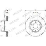 Ferodo DDF2849C Bremsscheibe PREMIER Ferodo DDF2849C Bremsscheibe PREMIER