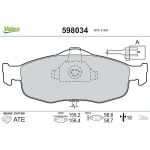 Valeo 598034 Bremsbelagsatz, Scheibenbremse Valeo 598034 Bremsbelagsatz, Scheibenbremse