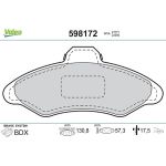 Valeo 598172 Bremsbelagsatz, Scheibenbremse Valeo 598172 Bremsbelagsatz, Scheibenbremse