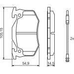 BOSCH 0 986 466 346 Bremsbelagsatz, Scheibenbremse BOSCH 0 986 466 346 Bremsbelagsatz, Scheibenbremse