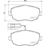 Bremsbelagsatz, Scheibenbremse 8DB 355 012-861 Bremsbelagsatz, Scheibenbremse 8DB 355 012-861