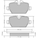 Metzger 1170052 Bremsbelagsatz, Scheibenbremse Metzger 1170052 Bremsbelagsatz, Scheibenbremse